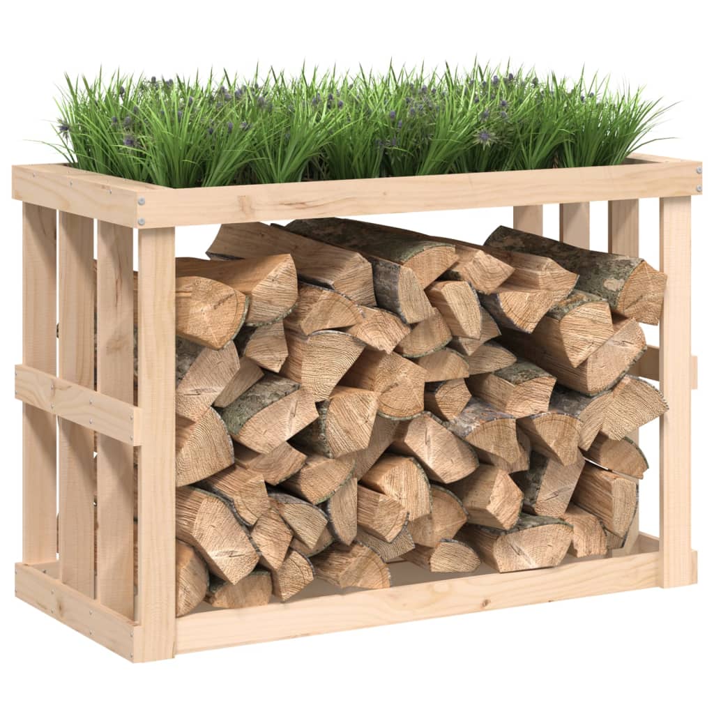 Outdoor-Kaminholzregal 108x52x106 cm Massivholz Kiefer