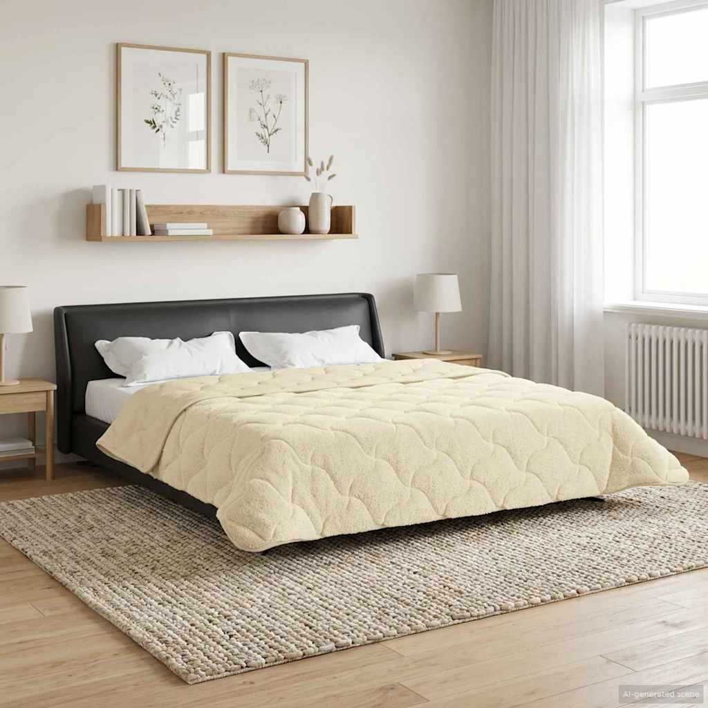 Winterbettdecke Gepolstert Anthrazit 135 x 200 cm