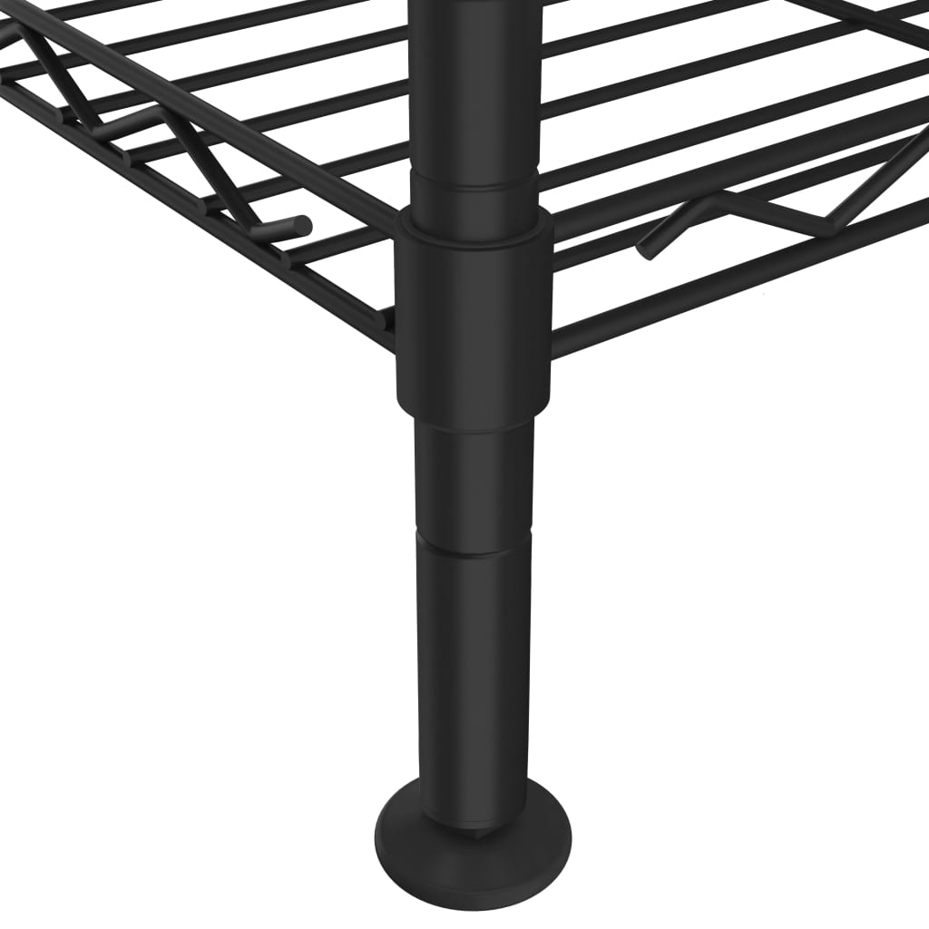 Lagerregal mit 3 Böden 60x35x76 cm Schwarz 150 kg