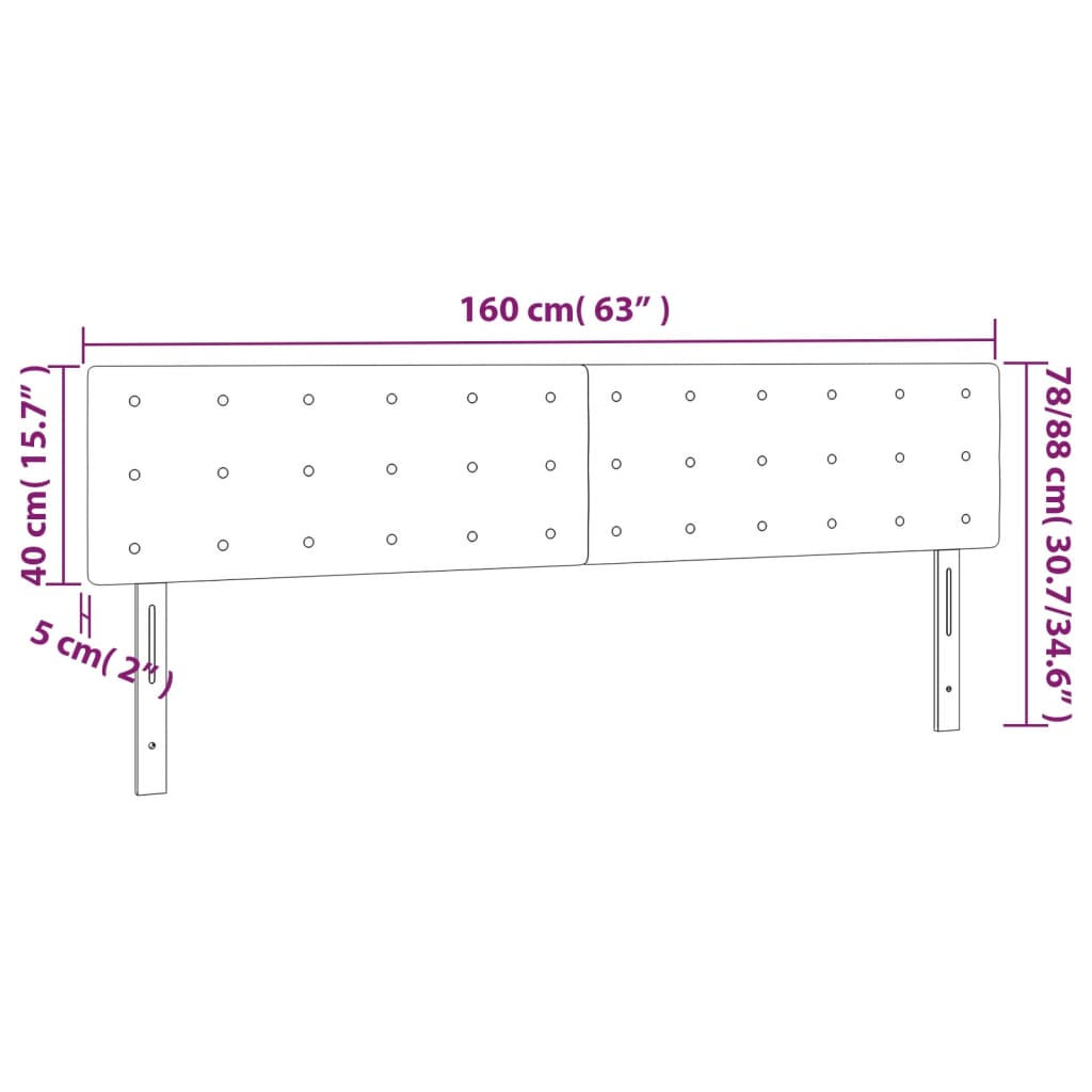 Kopfteil Hellgrau 80x5x118/128 cm Stoff