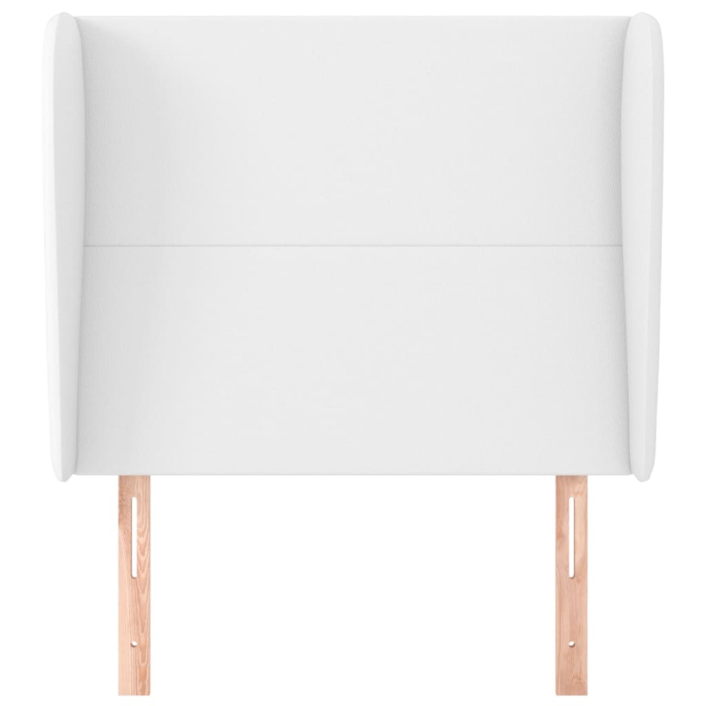 Kopfteil mit Ohren Creme 83x23x78/88 cm Kunstleder