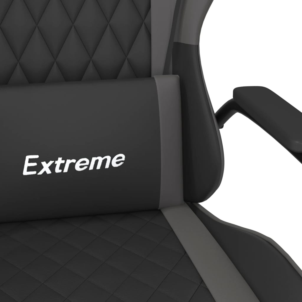 Gaming-Stuhl mit Massagefunktion Schwarz und Blau Kunstleder