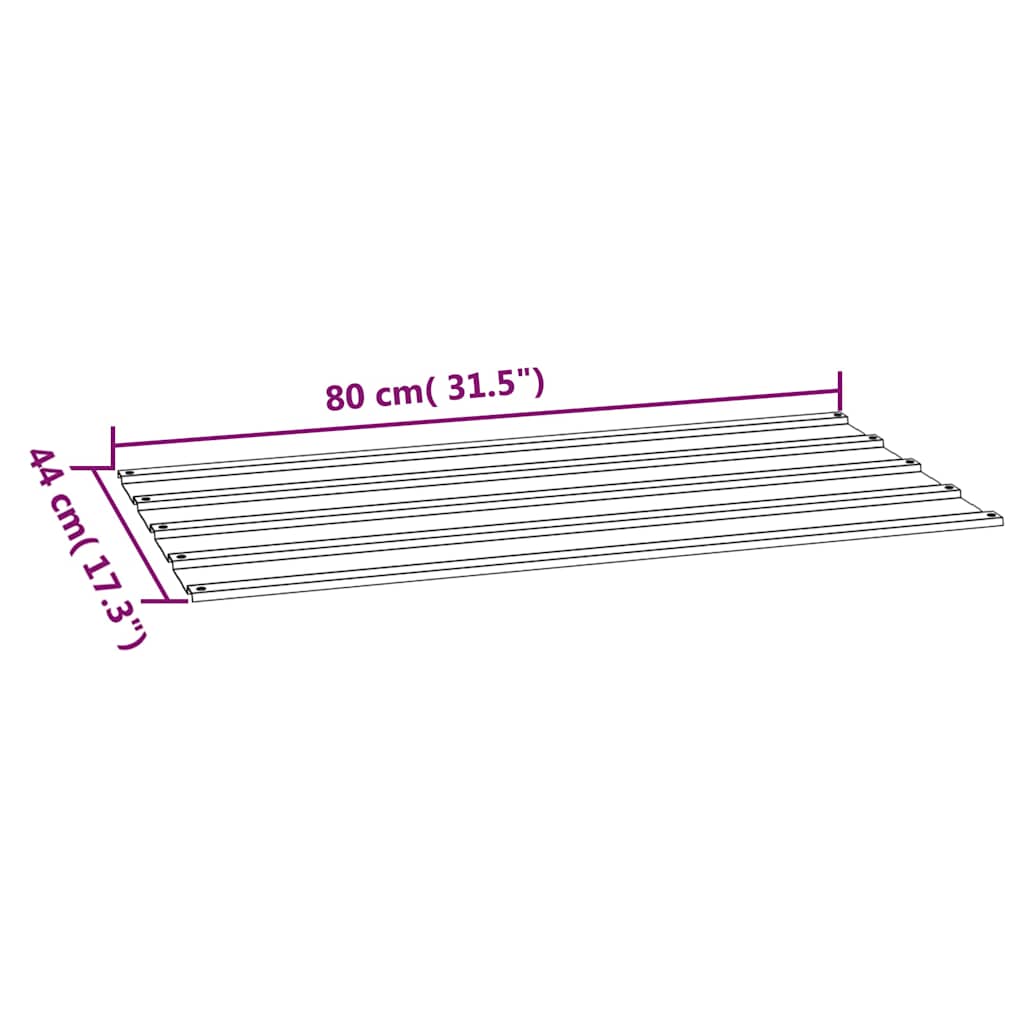 Dachplatten 12 Stk. Rostig 100x44 cm Cortenstahl