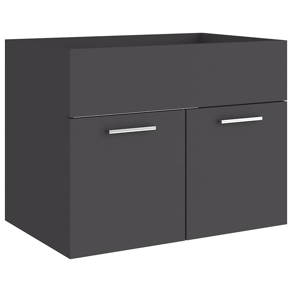 2-tlg. Badmöbel-Set Weiß Holzwerkstoff