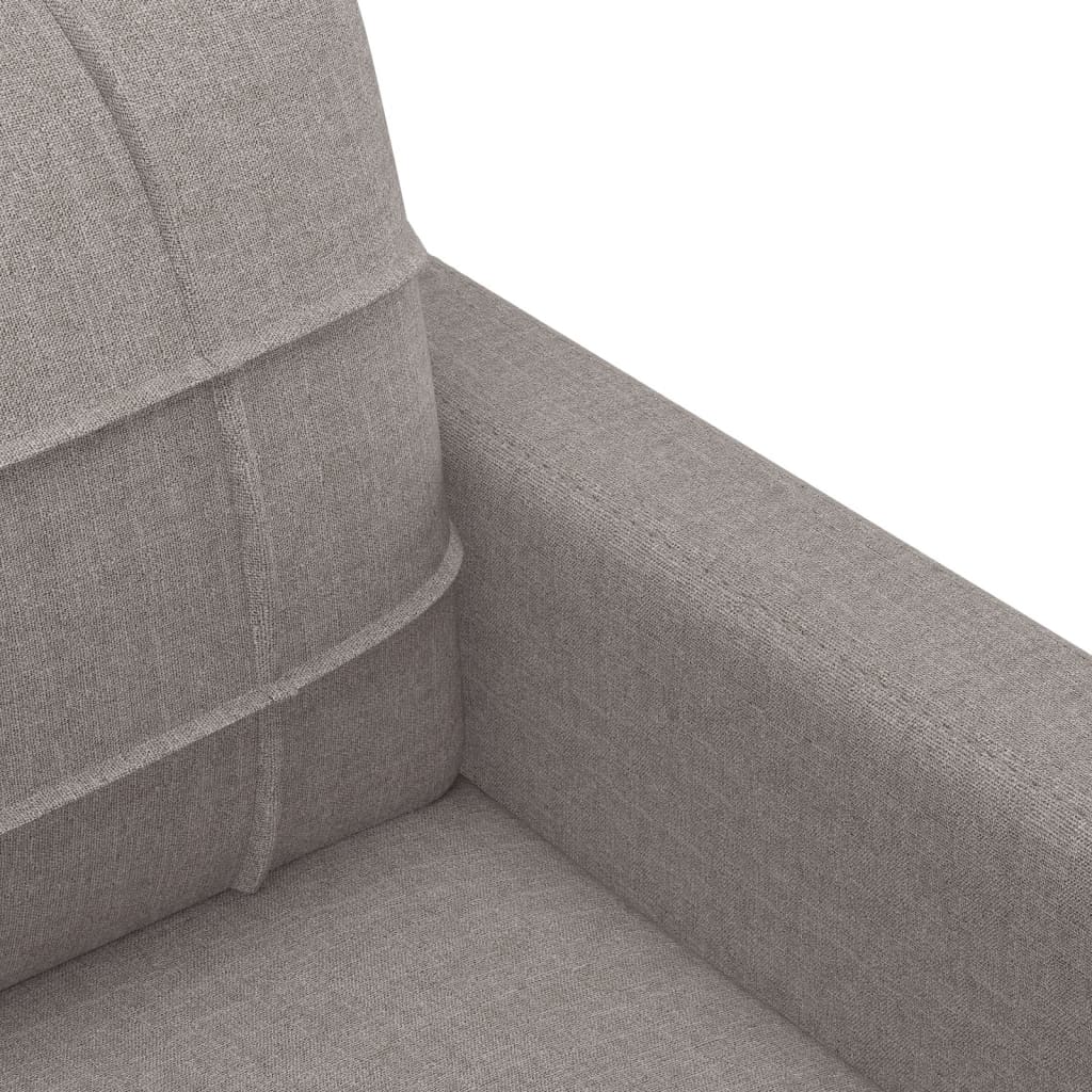 4-tlg. Sofagarnitur mit Kissen Braun Stoff