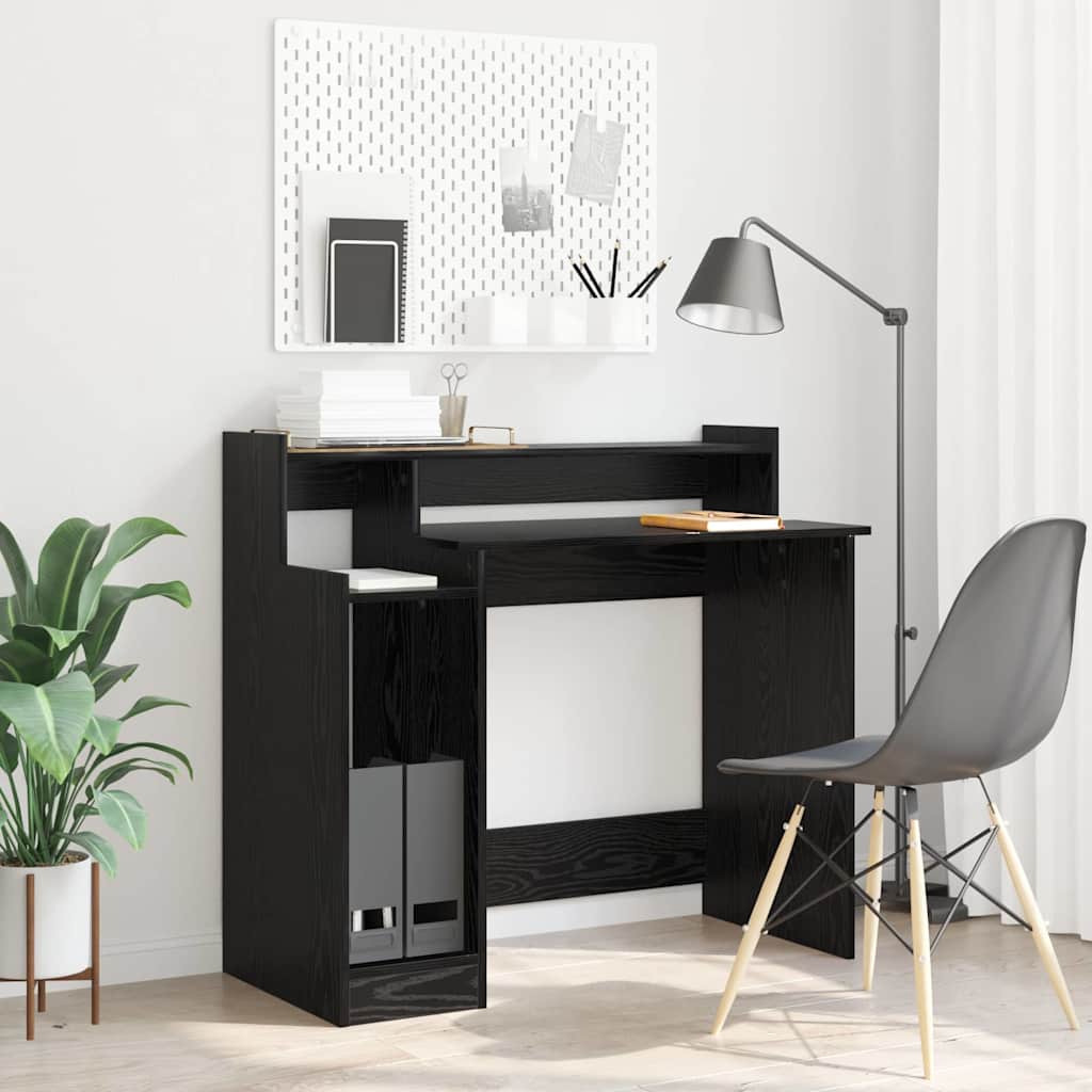Schreibtisch mit LEDs Weiß 97x45x90 cm Holzwerkstoff