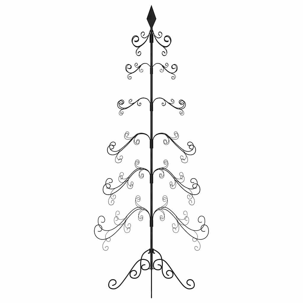 Metall-Weihnachtsbaum für Dekorationen Schwarz 90 cm