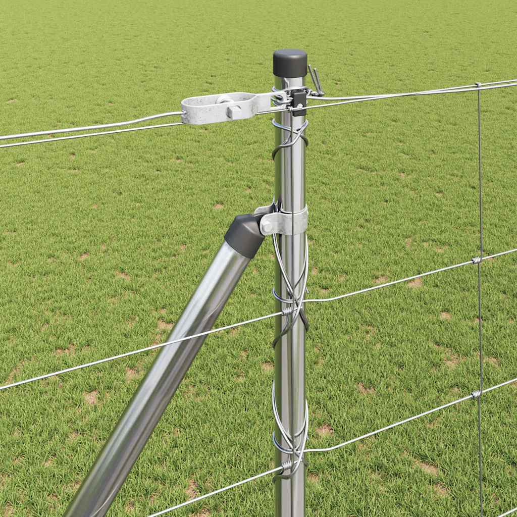 Ground Fix Geschweißter Drahtzaun 25 x 0,8 m Silber Netz
