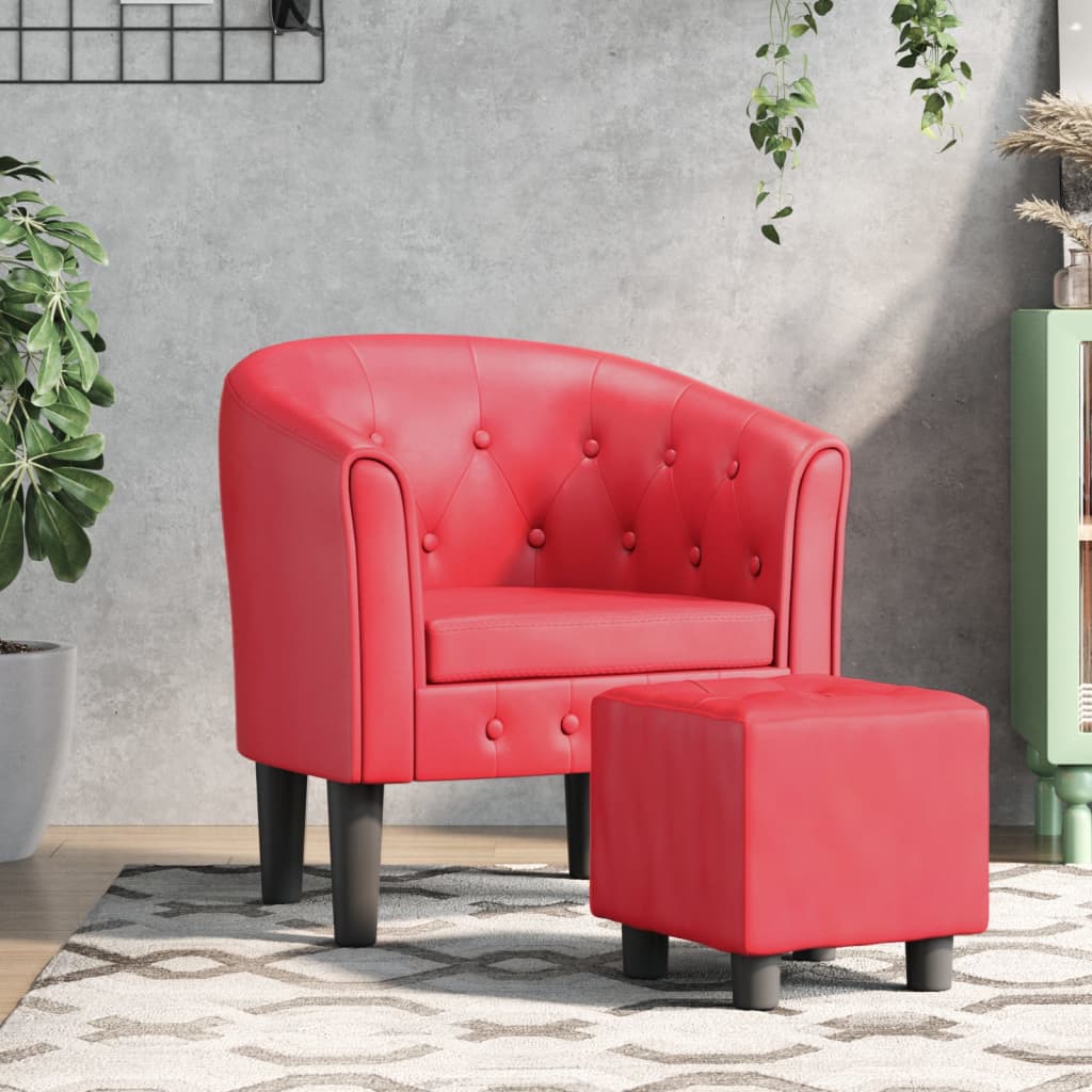 Clubsessel Grau Kunstleder