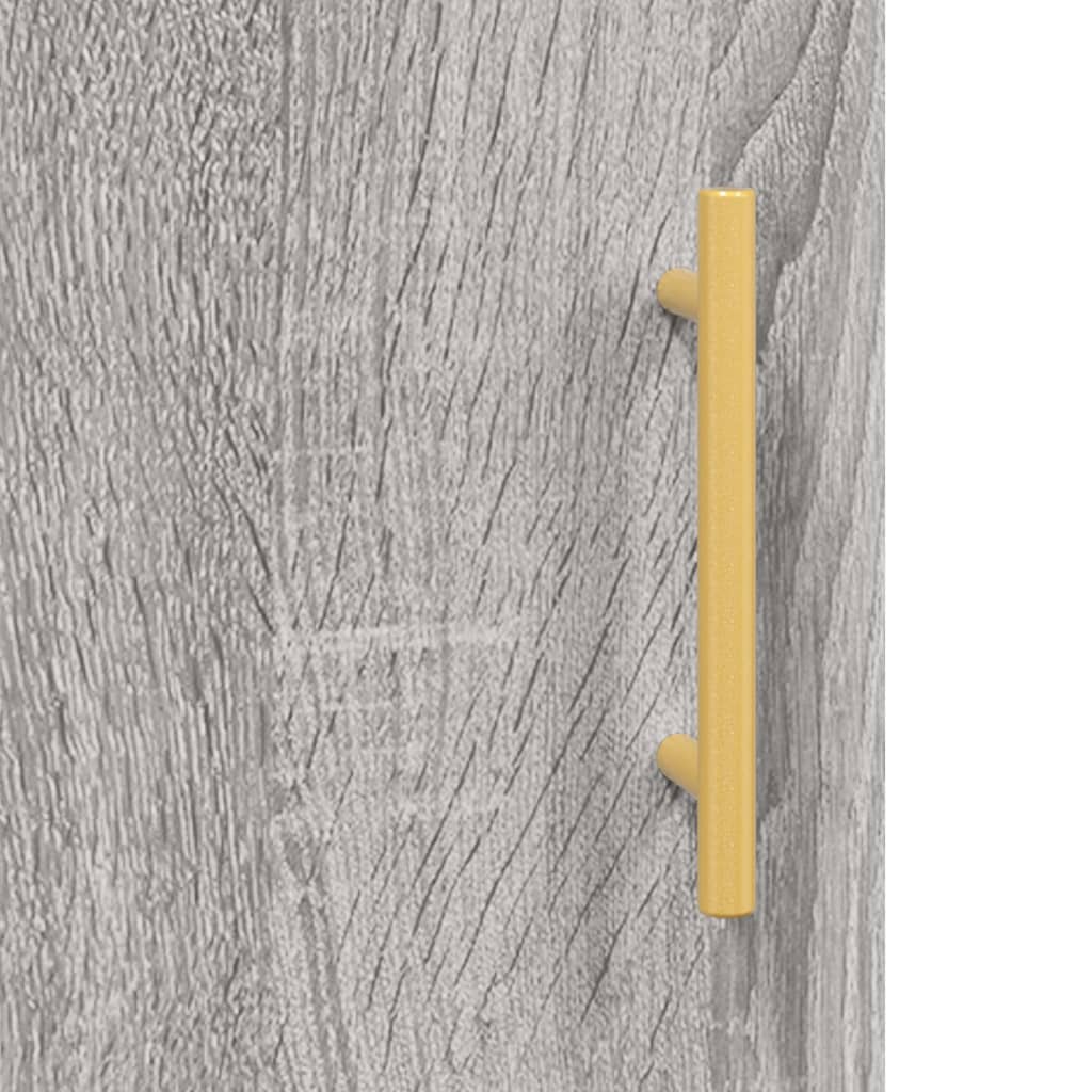 Highboard Hochglanz-Weiß 69,5x34x180 cm Holzwerkstoff