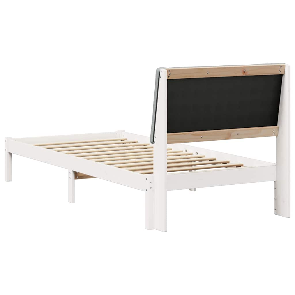 Bettgestell Braun und hellgrau 200 x 200 cm Massivholz Kiefer