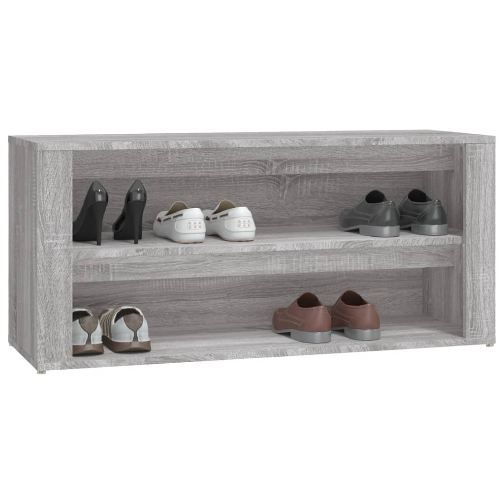 Schuhregal Weiß 100x35x45 cm Holzwerkstoff