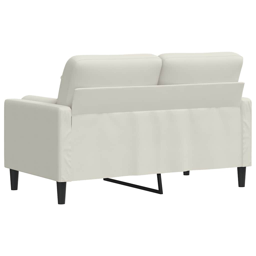 2-Sitzer-Sofa mit Zierkissen Hellgrau 120 cm Samt