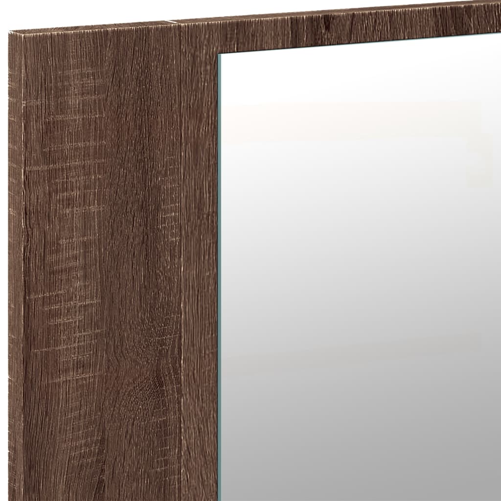 LED-Bad-Spiegelschrank Grau 90x12x45 cm Acryl