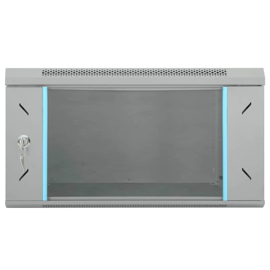 Netzwerkschrank mit Speicher Grau 60 x 45 x 28 cm Stahl