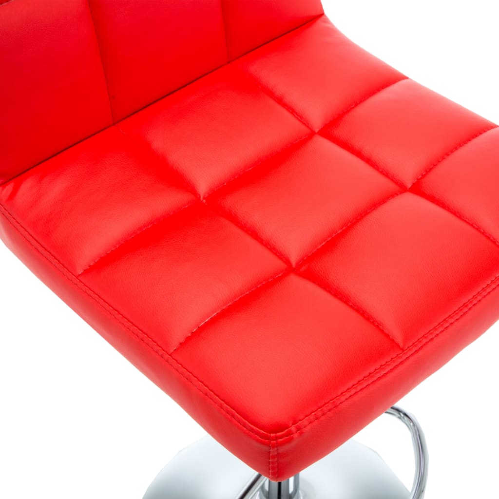 Barhocker 2 Stk. Weinrot Kunstleder