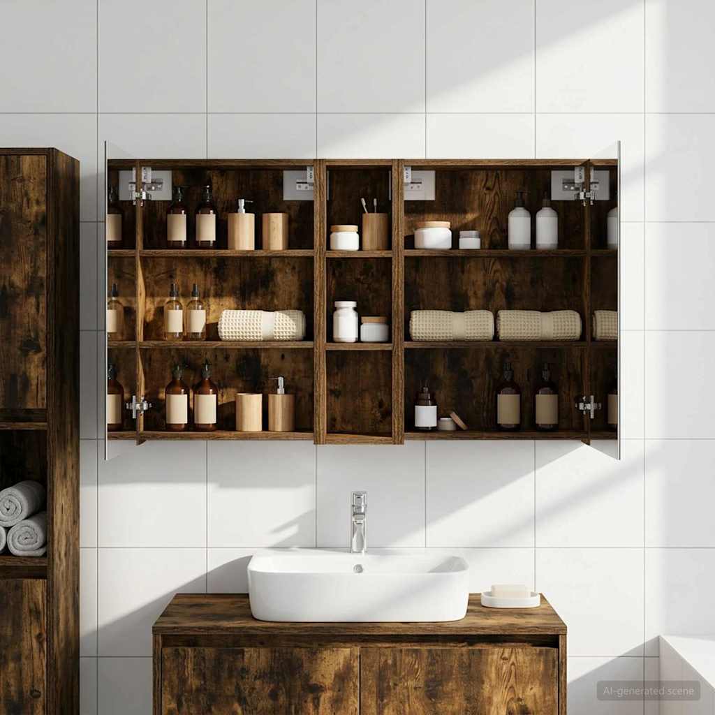 Badezimmerschrank-Set 3 pcs 80 x 10,5 x 50 cm Holzwerkstoff