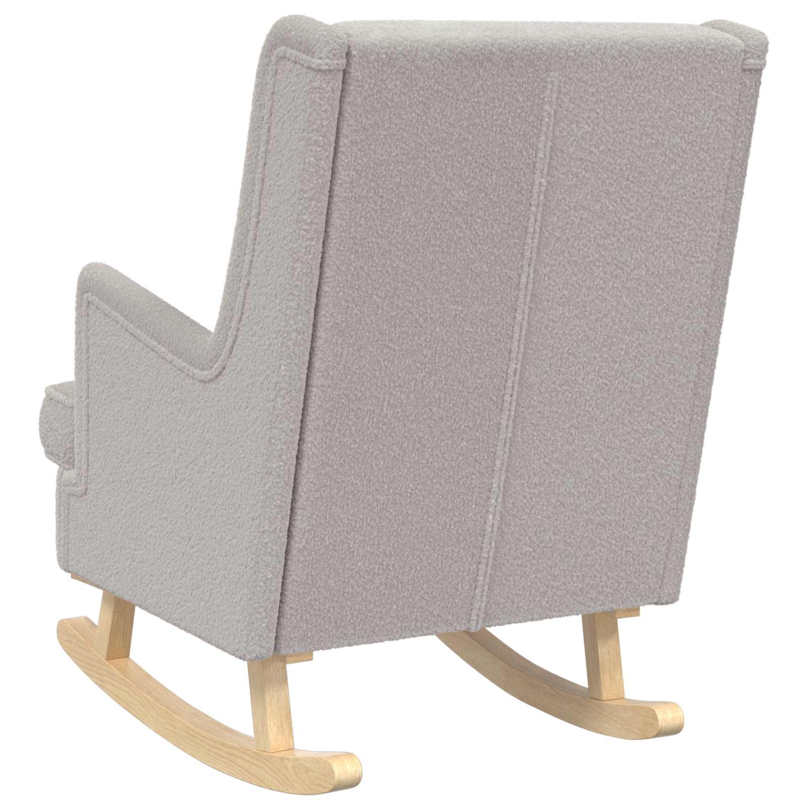Schaukelstuhl Hellgrau 62 x 80 x 85 cm Bouclé