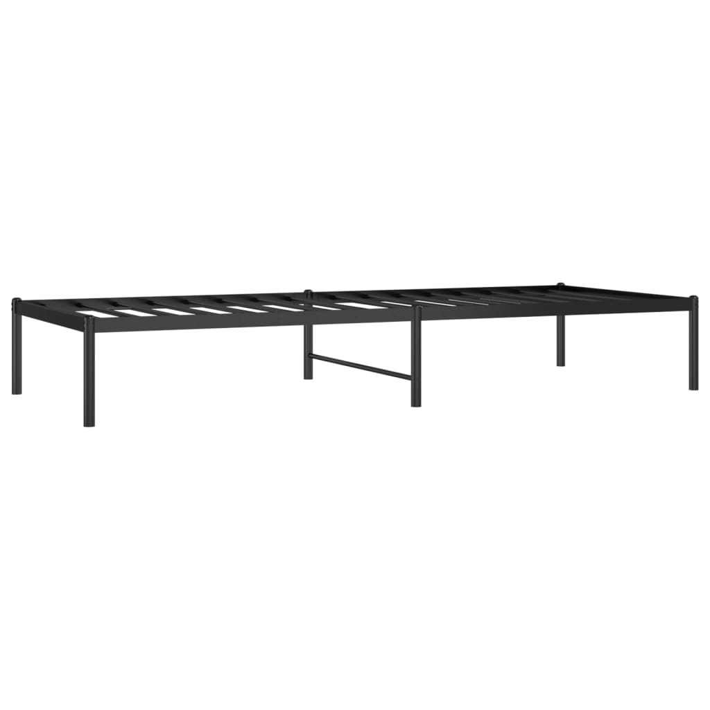 Bettgestell Metall Schwarz 75x190 cm