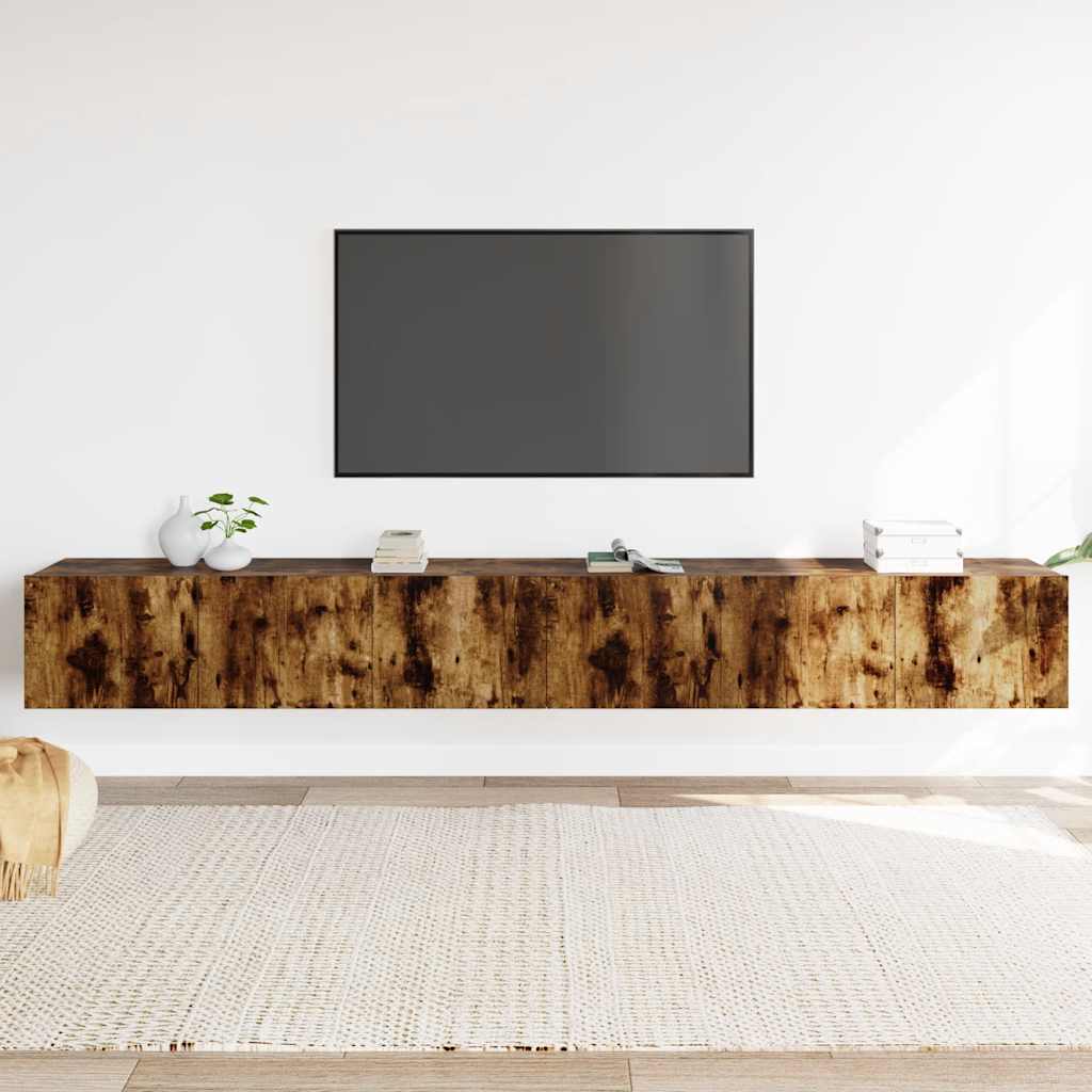 3-tlg. TV-Schrank-Set Weiß Holzwerkstoff