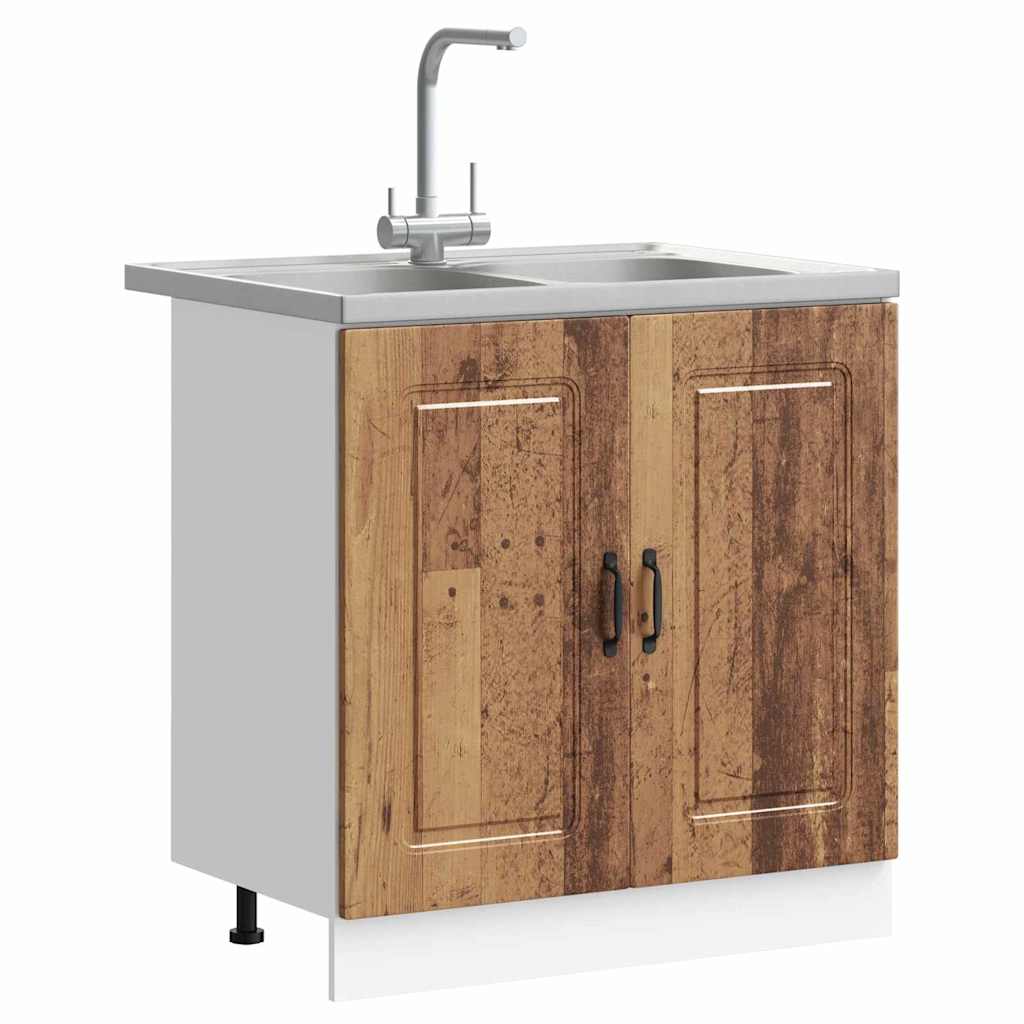 Küchenschrank Kalmar Weiß 80 x 46 x 81.5 cm Holzwerkstoff