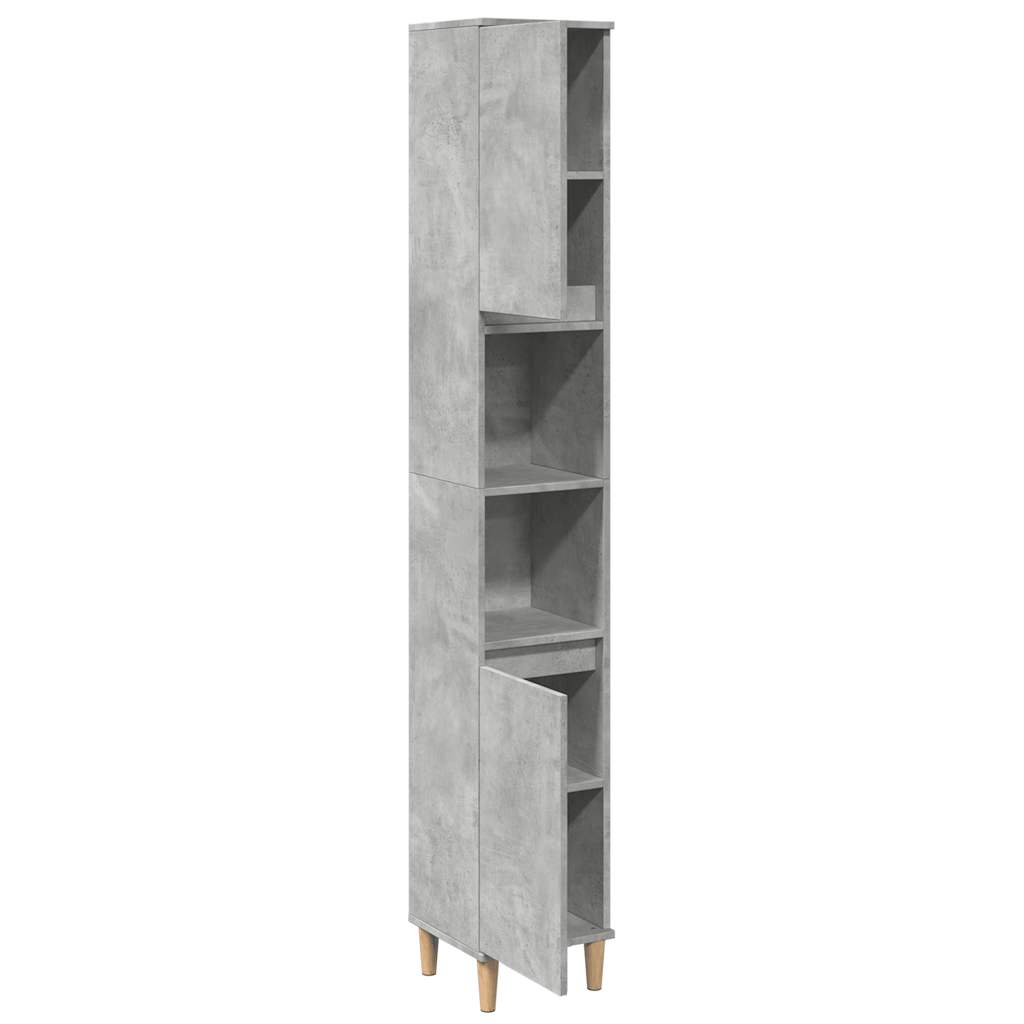 Badschrank Weiß 30x30x190 cm Holzwerkstoff