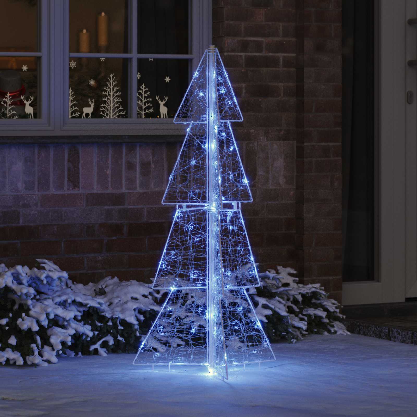Weihnachtsbaum mit 100 LEDs Warmes Weiß 120 cm Acryl