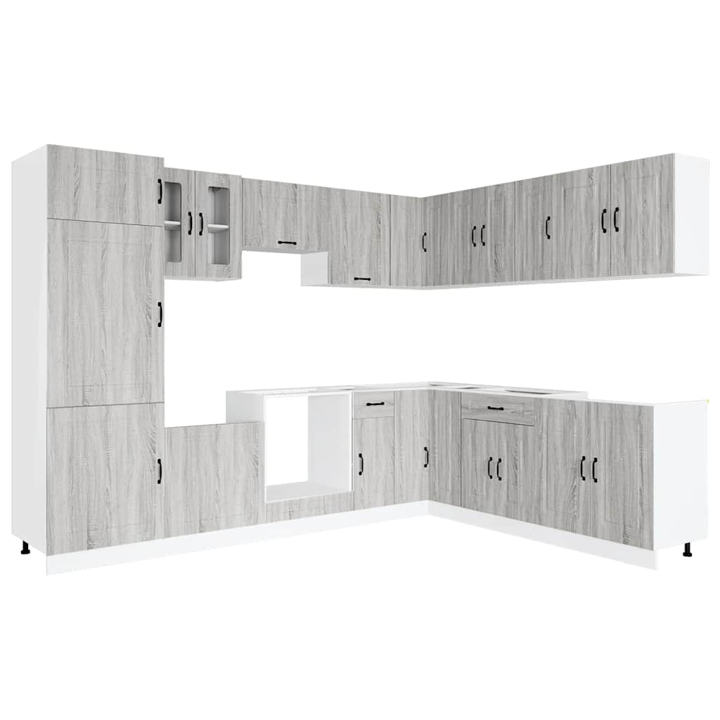14-tlg. Küchenschrank-Set Kalmar Weiß Holzwerkstoff