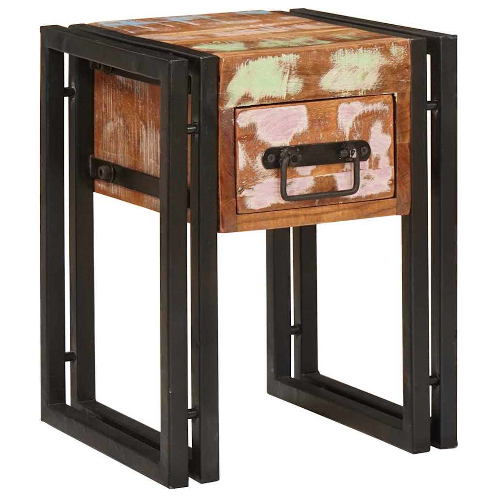 Beistelltisch mit Schubladen 40 x 40 x 50 cm Massivholz Mango