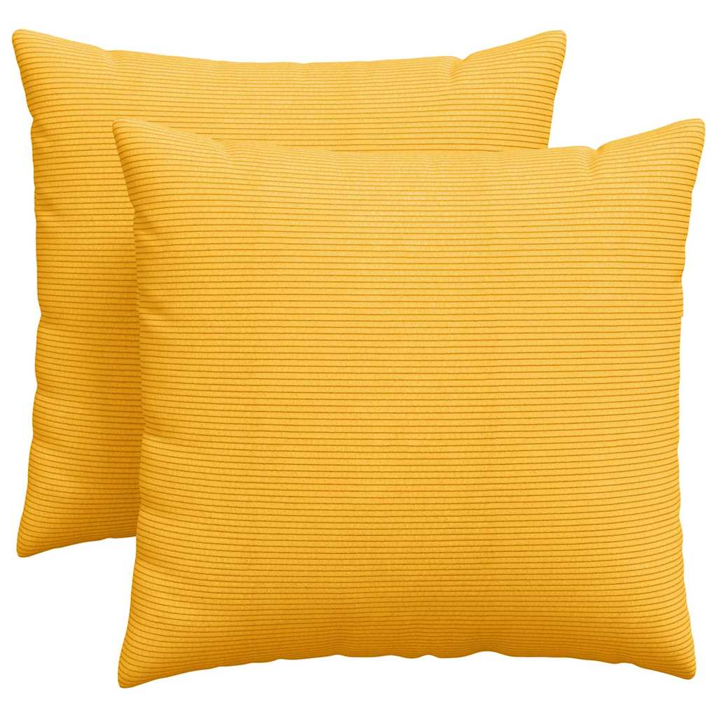 Sofakissen 2 Stück Hellgrau 50 x 30 cm Cordstoff