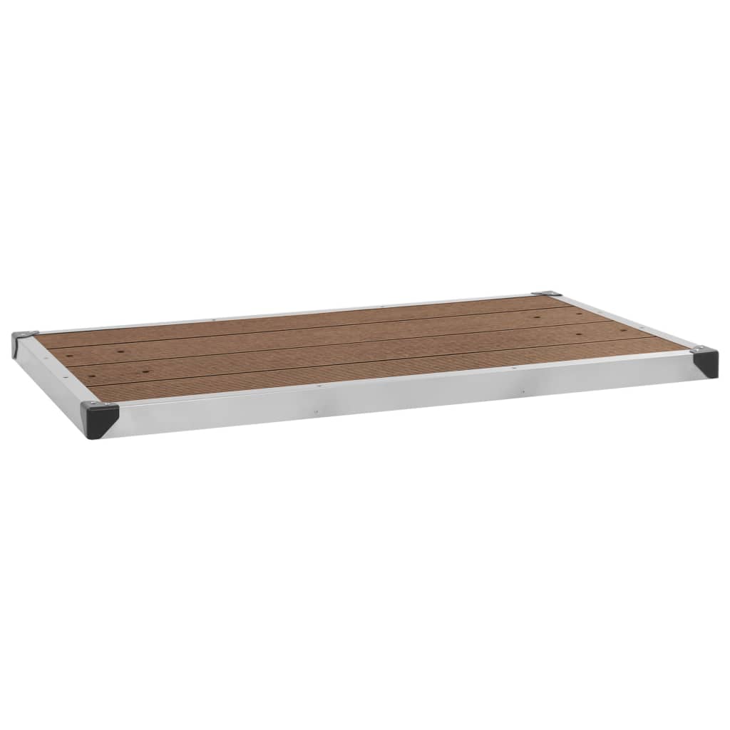 Gartendusche mit Grauer Bodenplatte 220 cm Edelstahl
