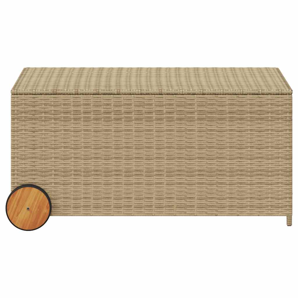 Gartentruhe Schwarz 283L Poly Rattan