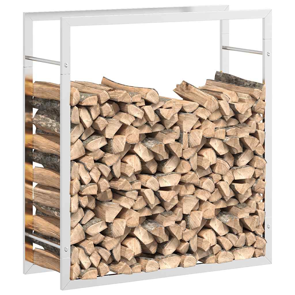 Brennholzregal 50x28x94 cm Edelstahl