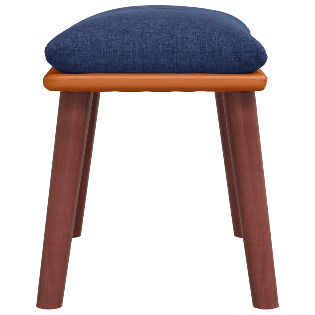 Fußhocker Hellgrau 45x29,5x35 cm Stoff und Kunstleder