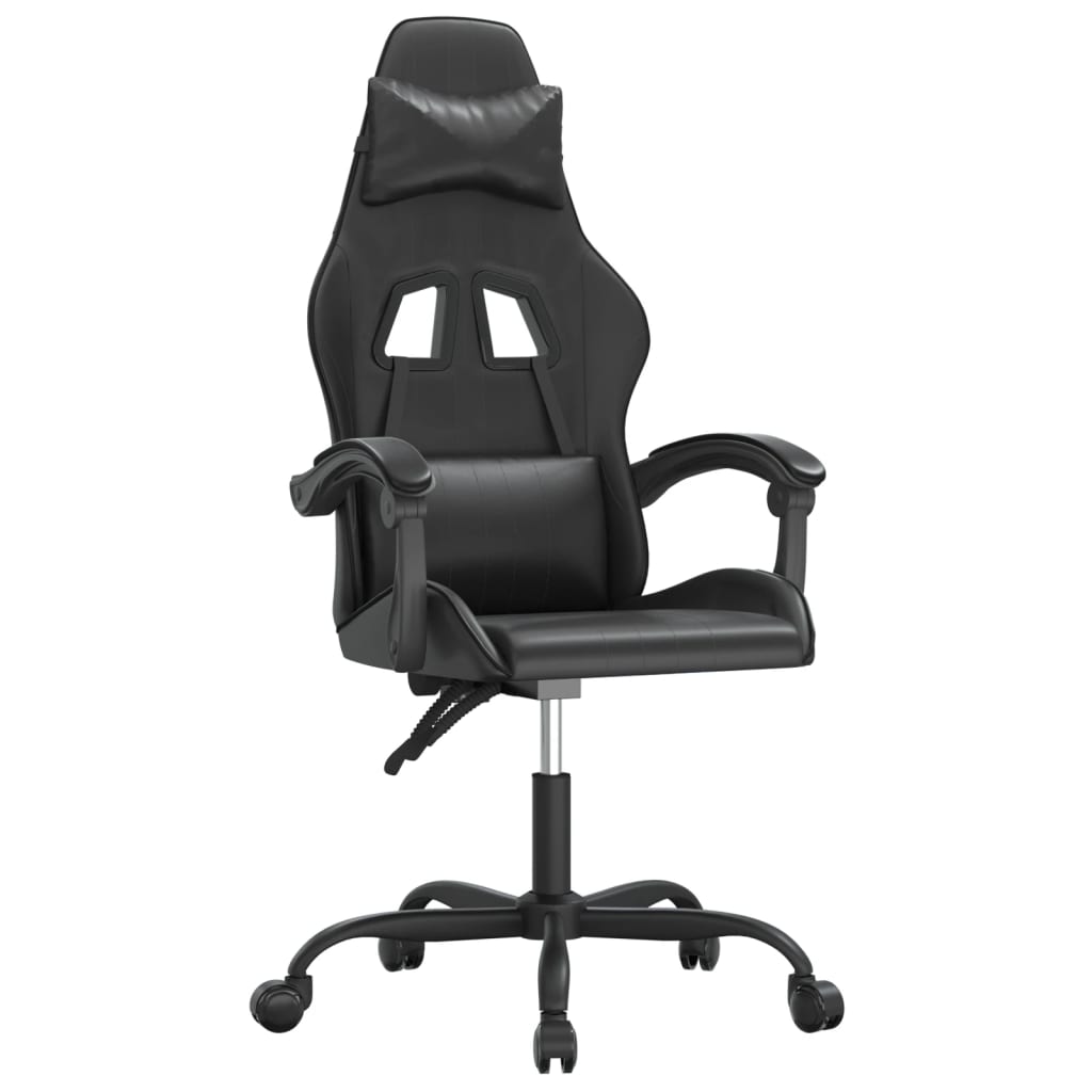Gaming-Stuhl Drehbar Schwarz und Blau Kunstleder