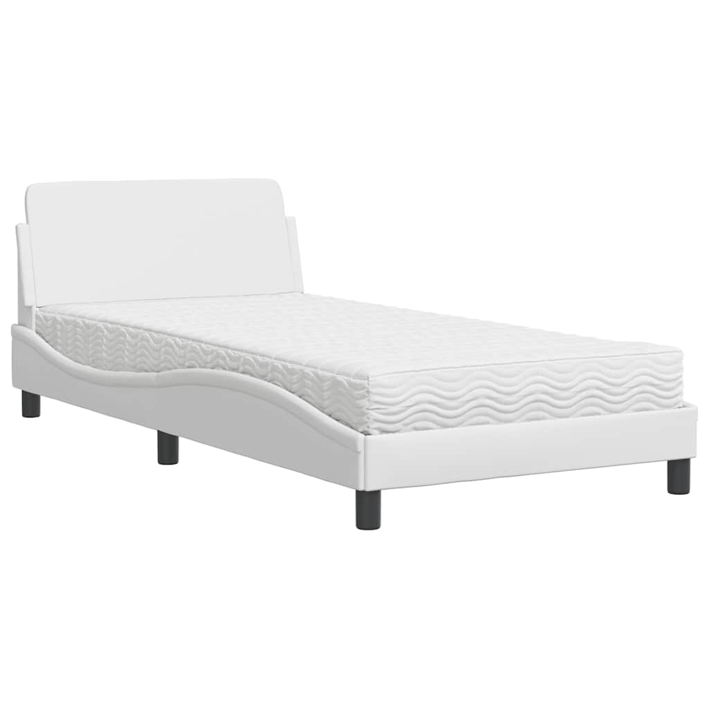 Bett mit Matratze "Dover" Schwarz 80x200 cm Kunstleder