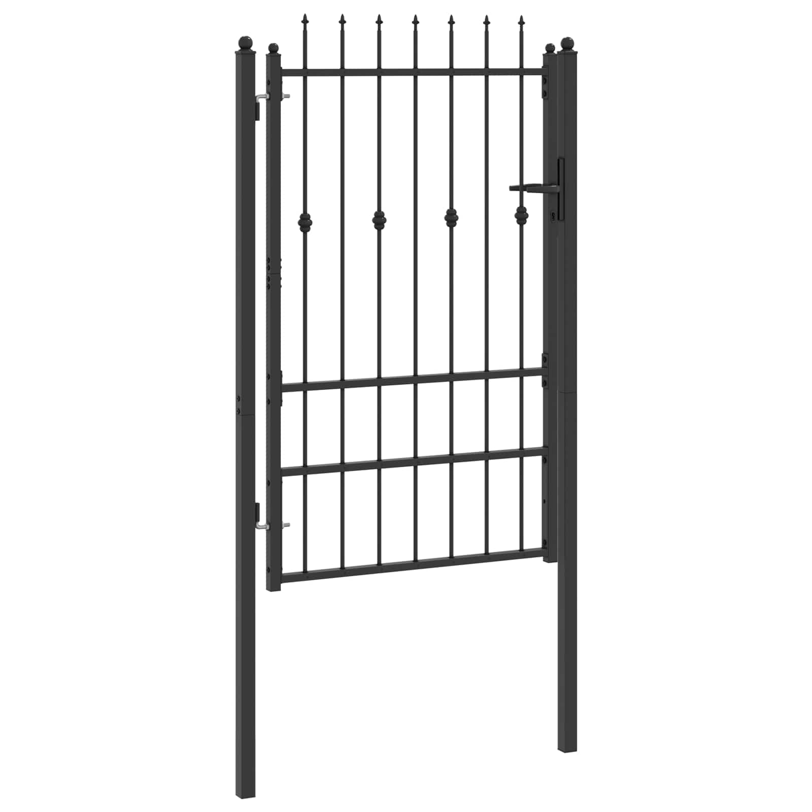 Zauntor HORST 100 x 75 cm Metall Schwarz Abschließbar