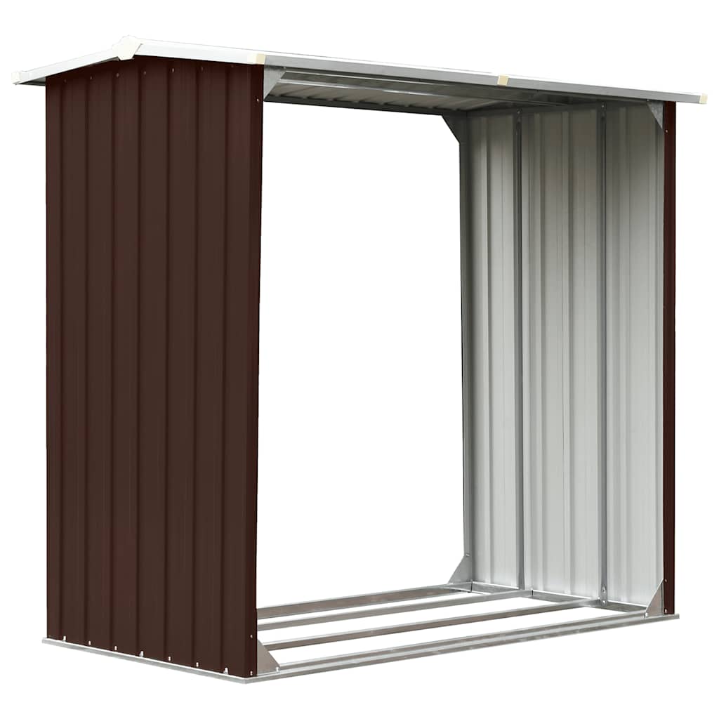 Brennholzlager Verzinkter Stahl 172 x 91 x 154 cm Grau