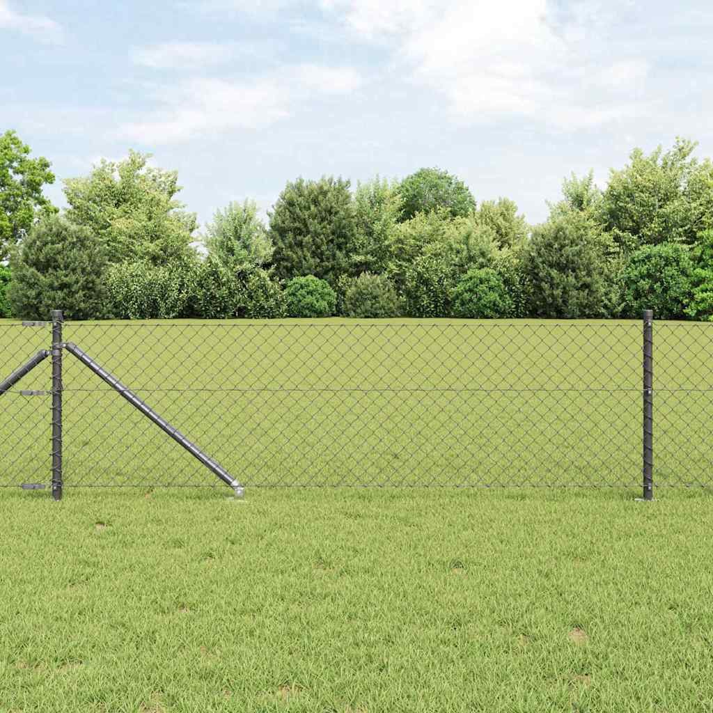 Outdoor Kettenglied-Zaun Erdfixierung 10 x 0,4 m Grün Netz