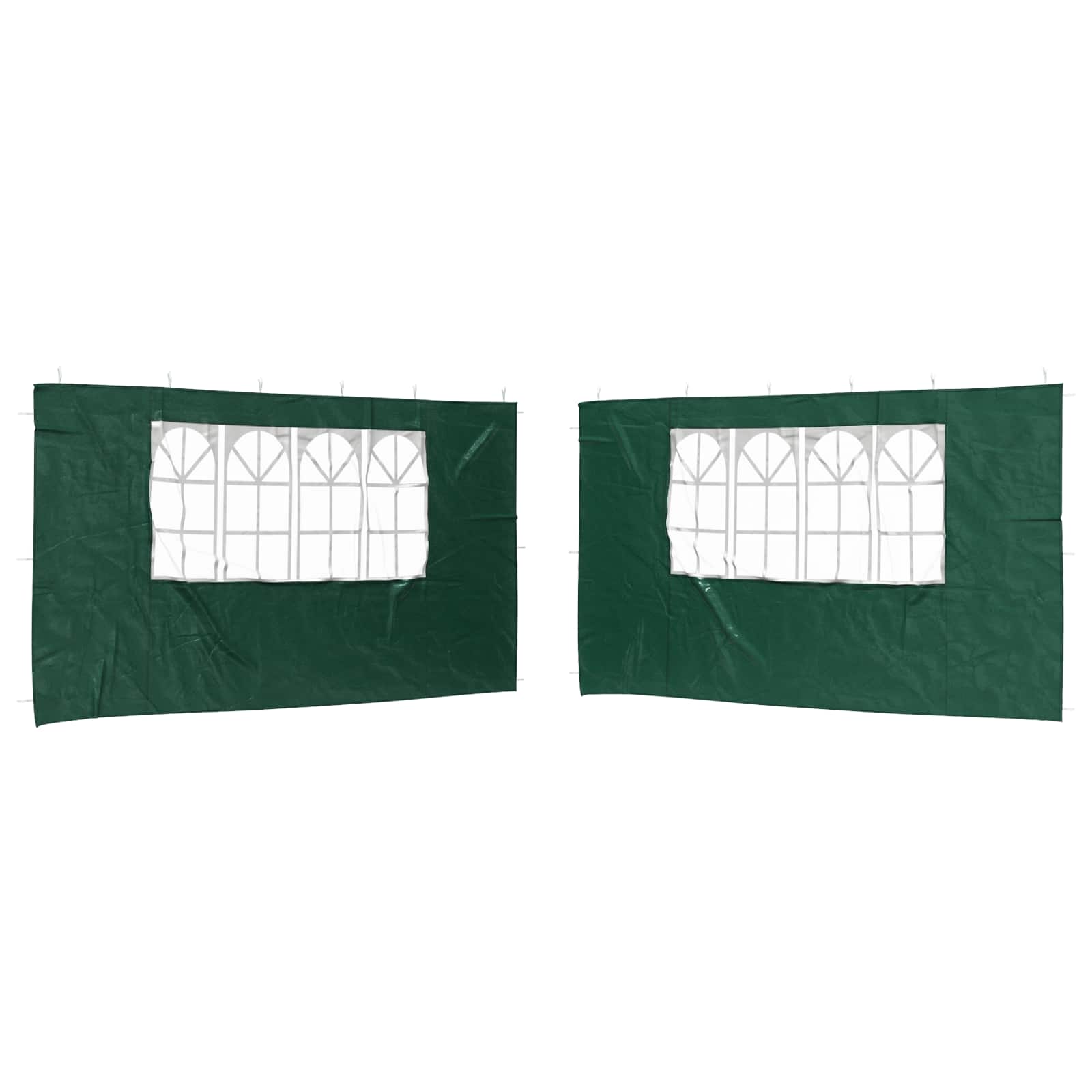 Party Zelt Seitenteil 2 pcs 300 x 195 cm Rot PE und Stahl