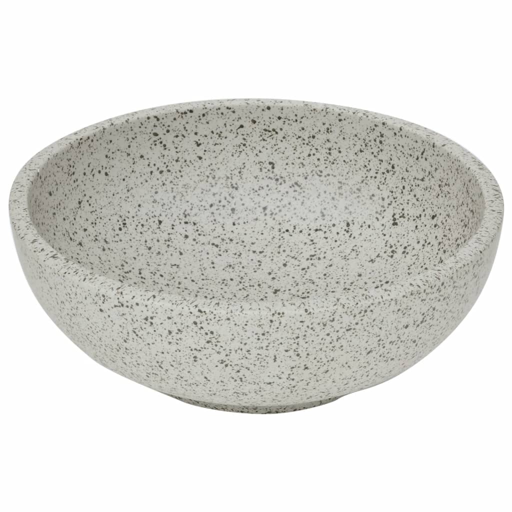 Aufsatzwaschbecken Weiß und Blau Rund Ø41x14 cm Keramik