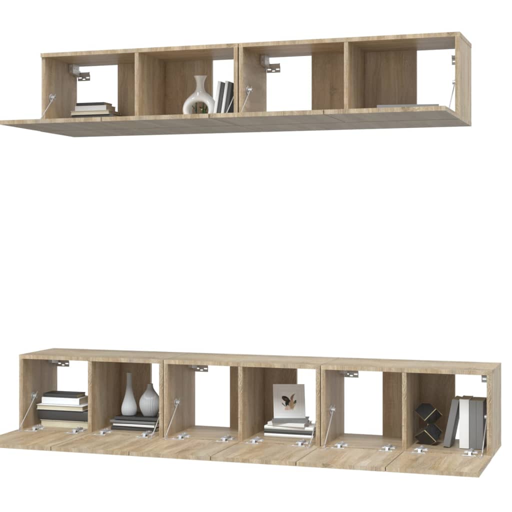 5-tlg. TV-Schrank-Set Weiß Holzwerkstoff