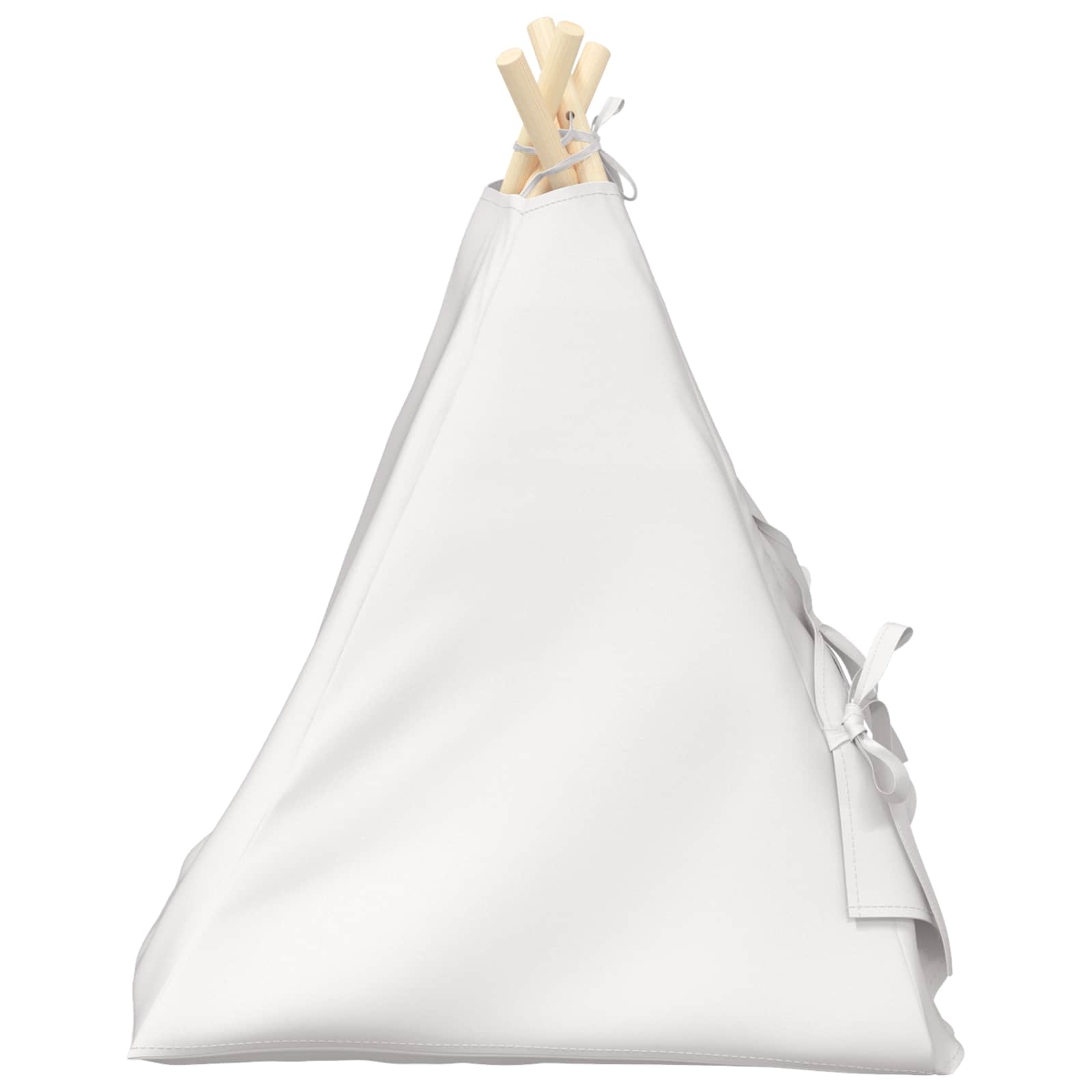 Haustier-Tipi mit Kissen Weiß 40 x 40 x 50 cm Polyester
