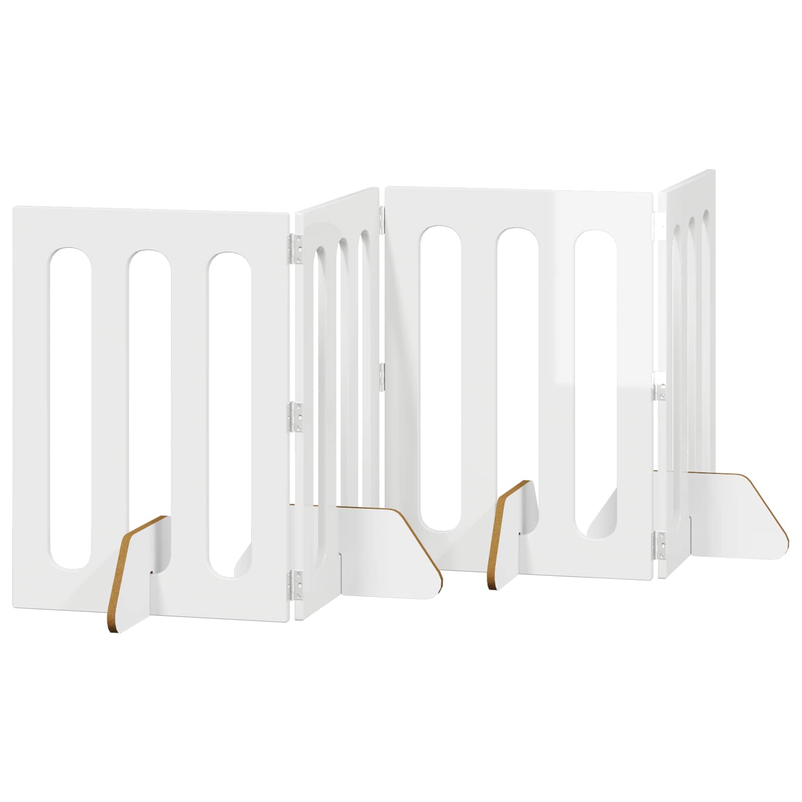 Faltbarer Haustierzaun 2 pcs Weiß 100,5 x 38 x 70 cm