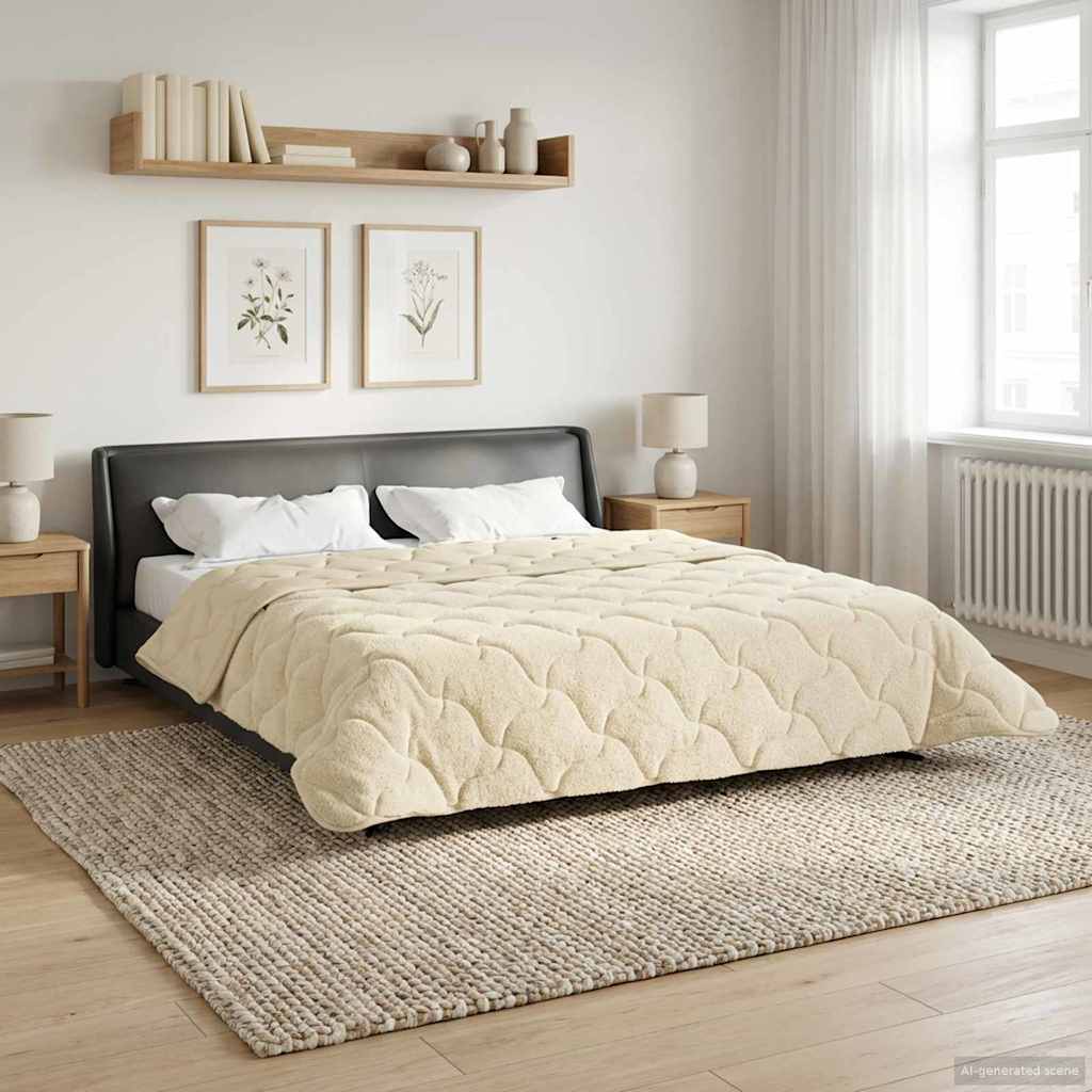 Winterbettdecke Gepolstert Anthrazit 135 x 200 cm