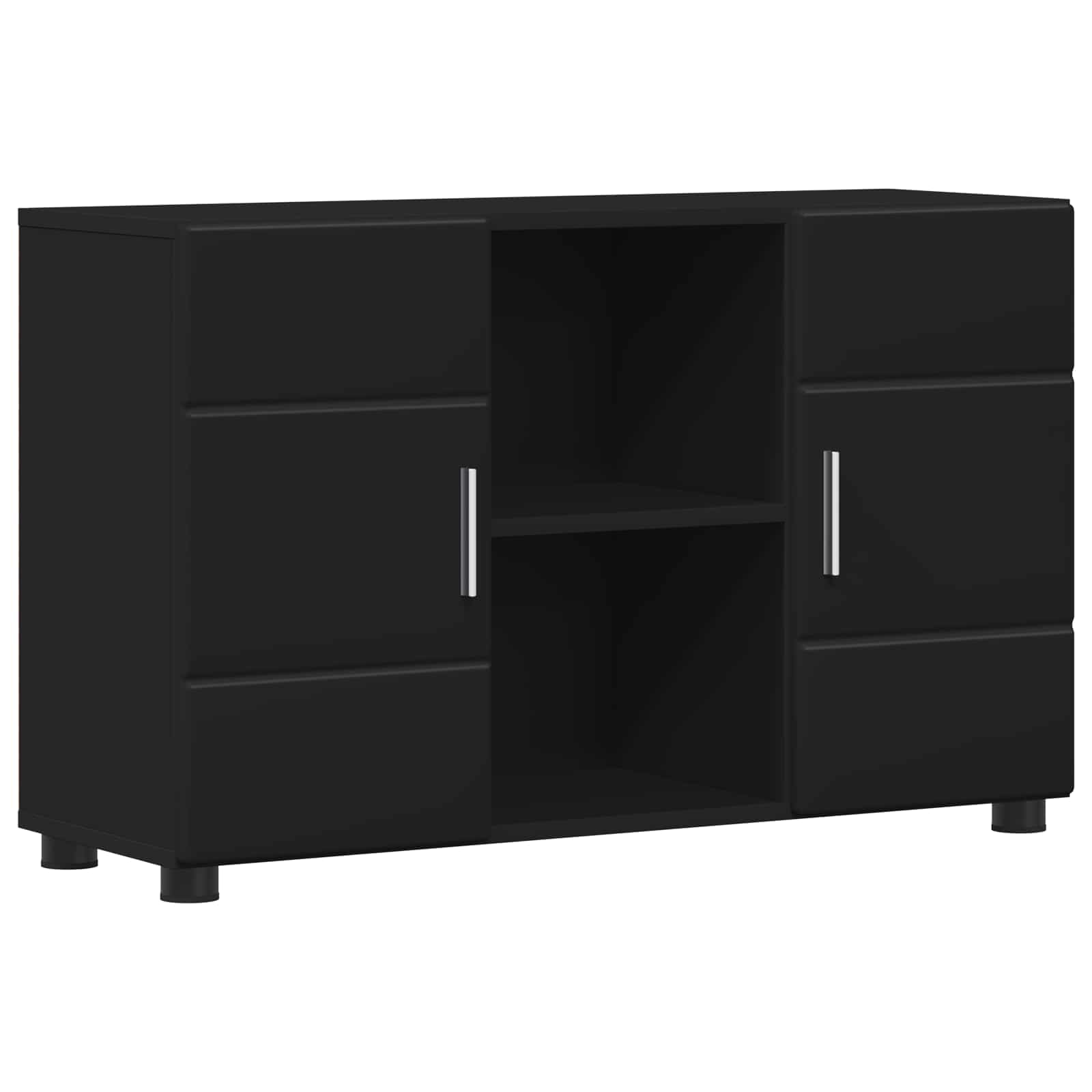 Highboard mit Regal FLORIN Weiß 60 x 35 x 182 cm Holzwerkstoff