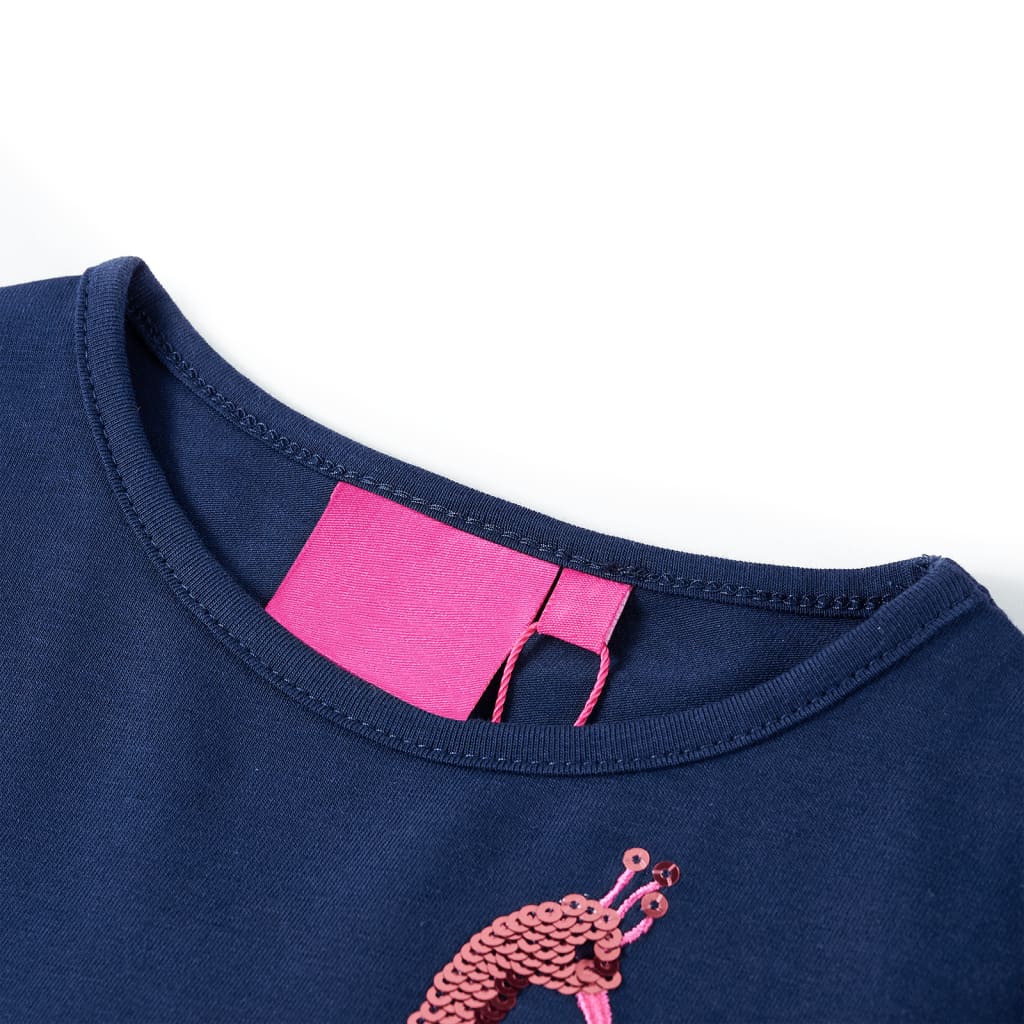 Kinder-Langarmshirt Knallrosa 128