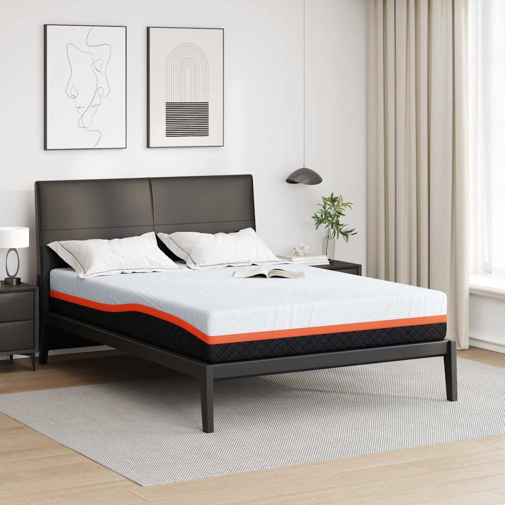 Matratze Weiß und Grau 80 x 160 cm Jacquard-Stoff