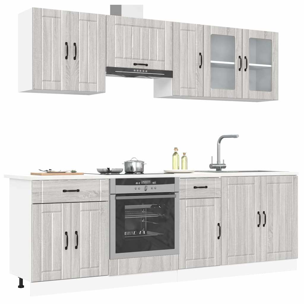 8-tlg. Küchenschrank-Set Kalmar Weiß Holzwerkstoff