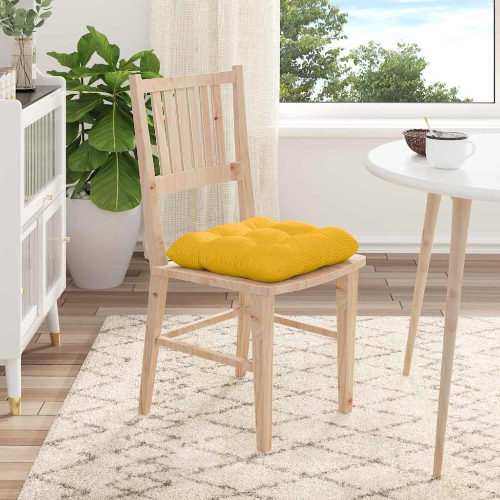 Sitzkissen 4 pcs Hellgrau 40 x 40 cm Cordstoff